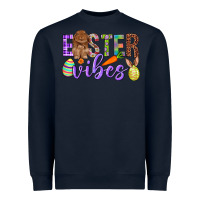 Navy Easter Vibes Heavyweight Sweatshirt - BundleAndBundleShop