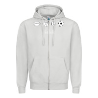 Dove Grey Funny Sports Balls Gag Gift Zipper Hoodie - lanVoArt