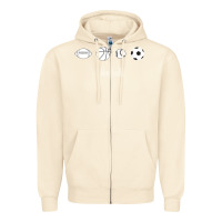 Sandshell Funny Sports Balls Gag Gift Zipper Hoodie - lanVoArt