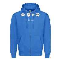 True Royal Funny Sports Balls Gag Gift Zipper Hoodie - lanVoArt