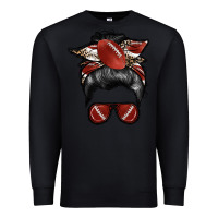 Black football mom Premium Sweatshirt - RacoonDesign