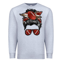 Heather Grey football mom Premium Sweatshirt - RacoonDesign
