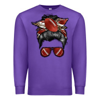 Purple football mom Premium Sweatshirt - RacoonDesign