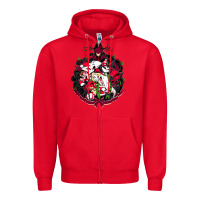 Red hazbin hotel christmas Zipper Hoodie - lanVoArt