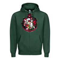 Sports Green hazbin hotel christmas Zipper Hoodie - lanVoArt