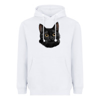 White Bombay Cat Face Heavyweight Hoodie - LillyAllenDesigns