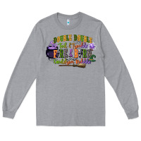 Heather Grey double double toil and trouble fire and burn cauld Long Sleeve Tee - CowGirlArtShop