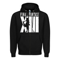 Black final fantasy xiii lightning white Zipper Hoodie - lanVoArt
