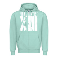 Seafoam final fantasy xiii lightning white Zipper Hoodie - lanVoArt