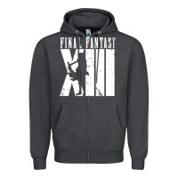 Smoke final fantasy xiii lightning white Zipper Hoodie - lanVoArt