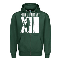 Sports Green final fantasy xiii lightning white Zipper Hoodie - lanVoArt