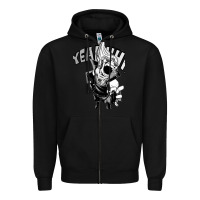 Black present mic screaming Zipper Hoodie - lanVoArt