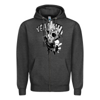 Charcoal Heather present mic screaming Zipper Hoodie - lanVoArt
