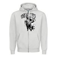 Dove Grey present mic screaming Zipper Hoodie - lanVoArt