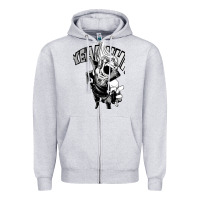 Heather Grey present mic screaming Zipper Hoodie - lanVoArt