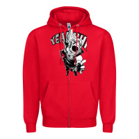 Red present mic screaming Zipper Hoodie - lanVoArt