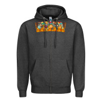 Charcoal Heather Nach Valentine Zipper Hoodie - CowhideDigitalArt