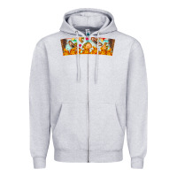 Heather Grey Nach Valentine Zipper Hoodie - CowhideDigitalArt