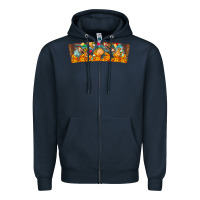 Navy Nach Valentine Zipper Hoodie - CowhideDigitalArt