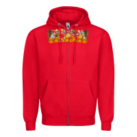 Red Nach Valentine Zipper Hoodie - CowhideDigitalArt