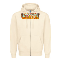 Sandshell Nach Valentine Zipper Hoodie - CowhideDigitalArt