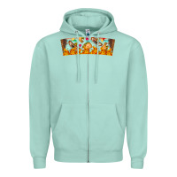 Seafoam Nach Valentine Zipper Hoodie - CowhideDigitalArt
