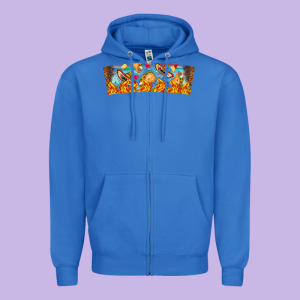 Nach Valentine Zipper Hoodie Designed By Cowhidedigitalart