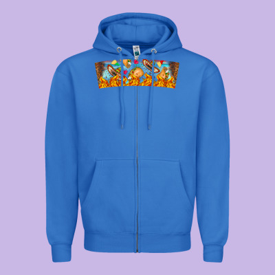 Nach Valentine Zipper Hoodie Designed By Cowhidedigitalart
