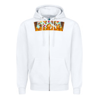 White Nach Valentine Zipper Hoodie - CowhideDigitalArt