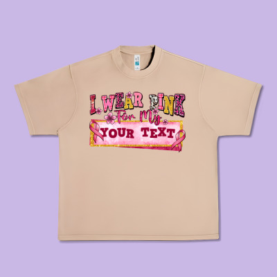 I Wear Pink For My Custom Urban Heavy Tee Designed By Texasbilliewilder