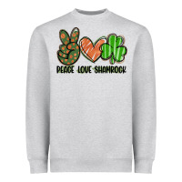 Peace Love Shamrock Heavyweight Sweatshirt | Teevron
