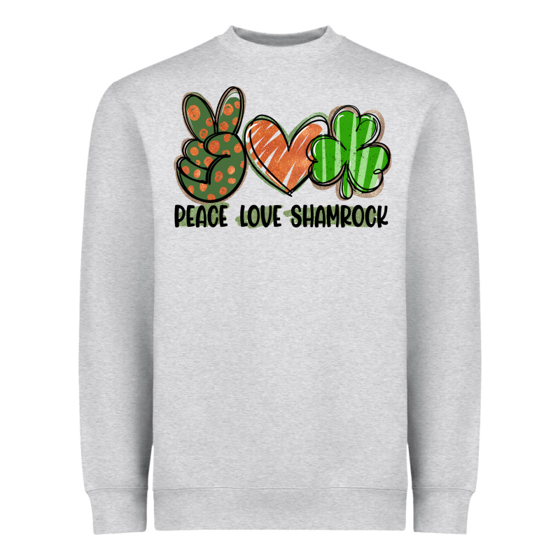 Peace Love Shamrock Heavyweight Sweatshirt by FaDigitalArtStudio | Teevron