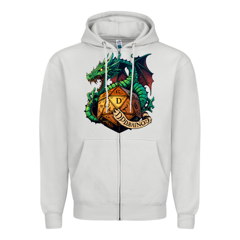 Dragon And A D20 Zipper Hoodie by lanVoArt | Teevron