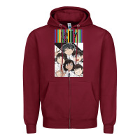 Burgundy tally hall anime Zipper Hoodie - lanVoArt