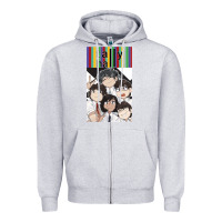 Heather Grey tally hall anime Zipper Hoodie - lanVoArt