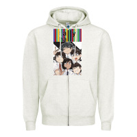 Oatmeal Heather tally hall anime Zipper Hoodie - lanVoArt