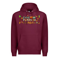 Burgundy cutest pumpkin in the patch lebbey glass Premium Hoodie - BundleAndBundleShop