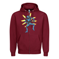 Burgundy ultrakill  funny Zipper Hoodie - lanVoArt