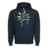 Navy ultrakill  funny Zipper Hoodie - lanVoArt