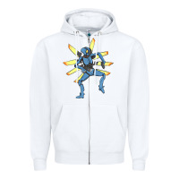 White ultrakill  funny Zipper Hoodie - lanVoArt
