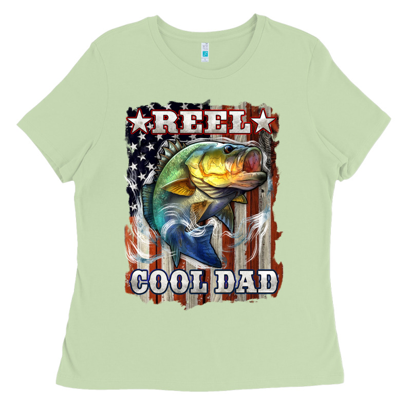 Reel Cool Dad Bass 4th Of July Ladies Tee by LillyAllenDesigns | Teevron