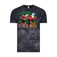 Cloud Black merry christmas monster truck Vintage Tee - texasbilliewilder