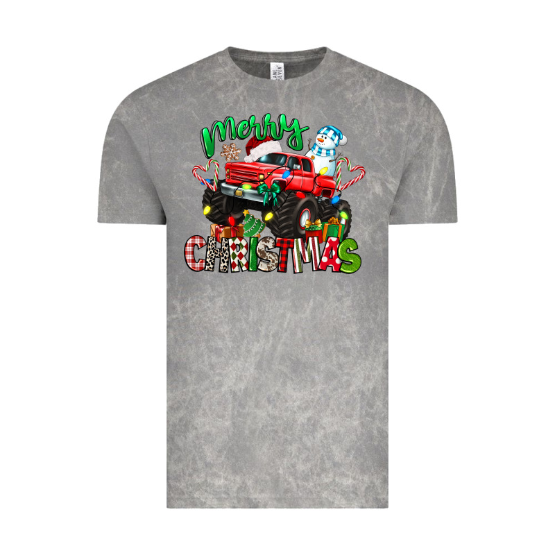 Merry Christmas Monster Truck Vintage Tee by texasbilliewilder | Teevron