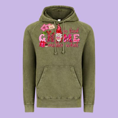 Be Kind Gnome Matter What Valentine's Day Vintage Hoodie Designed By Howdyjamesfarm