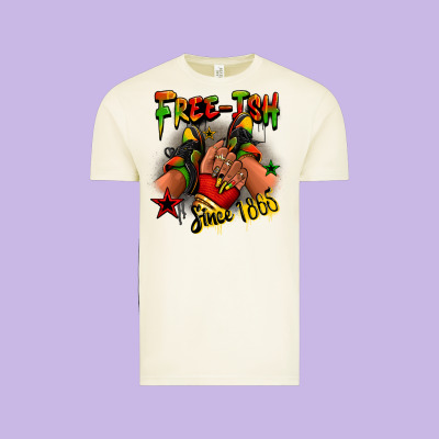 Free-ish Since 1865 Juneteenth Black Girl Sneakers Vintage Tee Designed By Ranaportraitstore