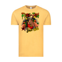 Vintage Mustard Free-ish since 1865 Juneteenth black girl sneakers Vintage Tee - RanaPortraitStore
