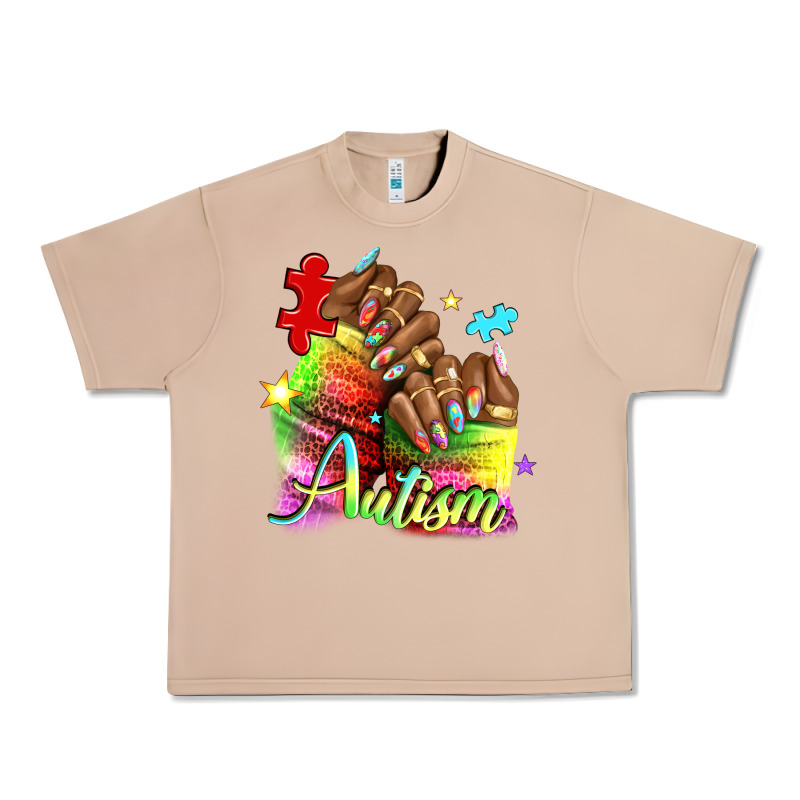 Black Woman Autism Nails Urban Heavy Tee by NancyCooperArtShop | Teevron