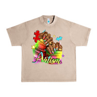 French Oak Black woman Autism nails Urban Heavy Tee - NancyCooperArtShop