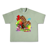 Oil Green Black woman Autism nails Urban Heavy Tee - NancyCooperArtShop