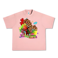 Salmon Black woman Autism nails Urban Heavy Tee - NancyCooperArtShop